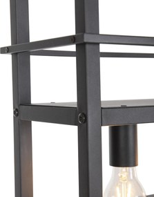 Industrialna lampa wisząca czarna z 4-punktowym stojakiem - Cage Rack