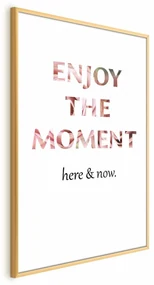 Plakat Enjoy the Moment 29,7x42 cm z ramą złotą bez marginesu ARTGEIST B