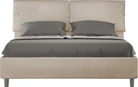 Łóżko bez stelaża tapicerowane 160x190 microfibra Piaskowy Sleeper