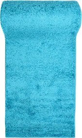 Turkusowy chodnik typu shaggy na metry N6-K20