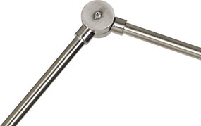 Lampa podłogowa stalowa z jasnoszarym abażurem 50 cm - Editor