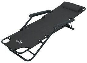 Cattara 13513 Składane leżak Comfort, antracyt,155 x 61 cm