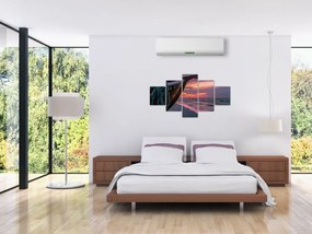 Obraz łodzi na brzegu (125x70 cm)