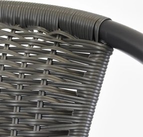 Krzesło bistro ogrodowe, składane, szare