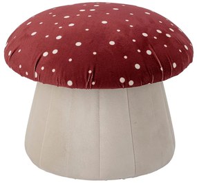 Czerwono-biały aksamitny puf dziecięcy Lue − Bloomingville Mini