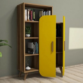 Biblioteka Form Yellow and Walnut