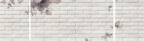 Obraz ściany z bukietem kwiatów (170x50 cm)