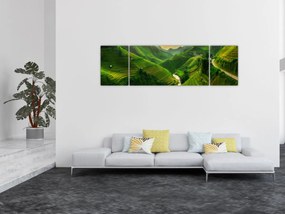 Obraz - Tarasy ryżowe Mu Cang Chai (170x50 cm)