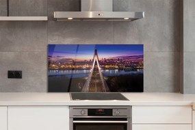 Szkło do Kuchni na Ścianę Panorama Wisły z Mostem