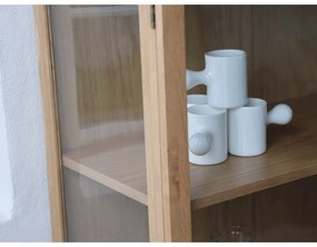 Witryna z litego drewna dębowego 140x100 cm Elba – Unique Furniture