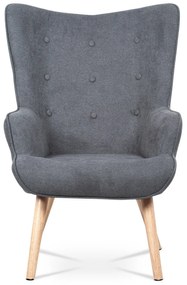 Fotel z podnóżkiem GREY2, szary