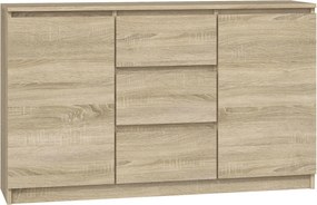 Z drzwiczkami komoda i szufladami sonoma dąb 120 cm D1-P69