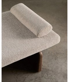 Beżowo-ciemnonaturalny szezlong z tkaniny szenilowej (strona zmienna) Topaz – Kave Home