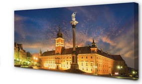 Zdjęcie na płótnie Warszawska Starówka o Zachodzie Słońca