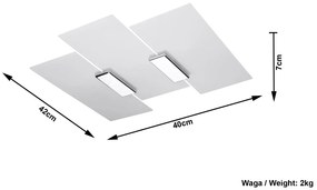 Szklany designerski plafon E780-Fabians