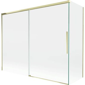 Mexen Rox parawan nawannowy 2-skrzydłowy rozsuwany 190 + 80 x 150 cm, transparent, złoty - 8C9-190-080-50-00