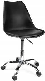 Czarne krzesło obrotowe z regulacją W8-F54