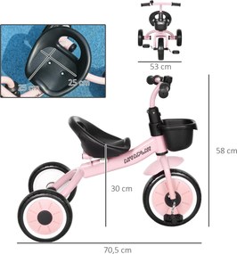 AIYAPLAY Trójkołowiec z koszykiem rowerowym