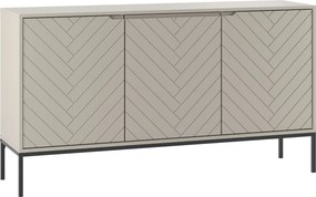 Komoda ze wzorem jodełki Aspen 03 cashmere/czarny