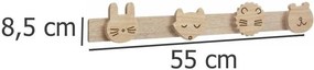 Wieszak dziecięcy ANIMAL, 55 cm, motyw zwierzątek