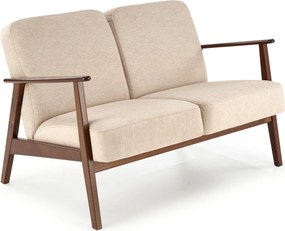 2-osobowa sofa do salonu z drewnianymi podłokietnikami Milano 2S Halmar