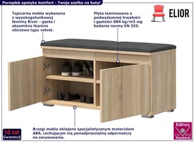 Szafka na buty do przedpokoju dąb sonoma + szary - Risix 3X