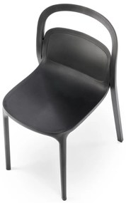 Czarne krzesło plastikowe K490