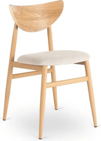 Zestaw Stół Rozkładany Ceramiczny ALICANTE 160-200 cm Czarny/Dąb i 4 Krzesła BRAGA Krem/Dąb