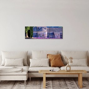 Obraz - Lewandowe pole (z zegarem) (90x30 cm)