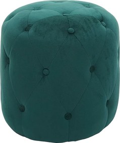 Taboret MCW-D22,  aksamit ciemnozielony