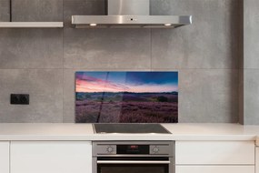 Panel Kuchenny Szklany Pejzaż z Wrzosami
