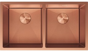 Mexen Binox zlewozmywak stalowy 2-komorowy 800 x 450 mm, miedź HC - 6421802000-65HC