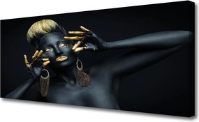 Obraz canvas Artystyczny Portret Kolorem Malowany