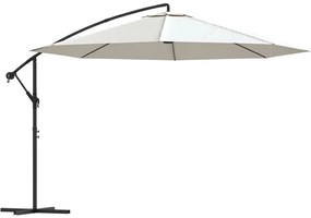 Biały ogrodowy parasol na wysięgniku H7-E75