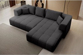 Narożnik ALBIO S Prawostronny z elektryczną regulacją siedziska, funkcja spania, wolnostojący w tkaninie EDEN 20 WERSAL