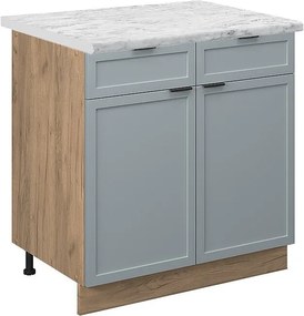 Szafka dolna do kuchni jasnoniebiesko-szary 80x60x82 fame-line