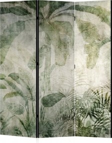 Parawan pokojowy 3-częściowy 135x172 Dwustronny dekoracyjny boho botaniczny Szary Zielona Mgła Dżungli