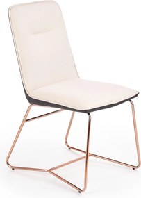 Krzesło z podstawą w kolorze różowego złota K390
