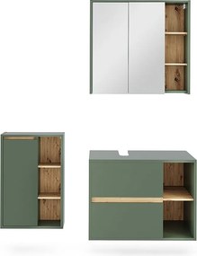 Zestaw mebli łazienkowych zielony/rzemieślniczy 80x46x60 viola