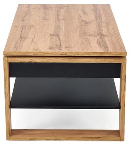 Rozkładany ławostół podnoszony blat dąb artisan/biała 120/65-92/50-72 BETTY