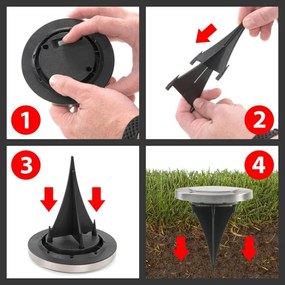 Lampy solarne, 8 diod LED, 12 szt.