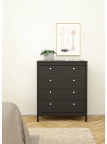 Czarna wysoka komoda 82x99 cm Madrid – Tvilum