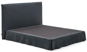 Antracytowe tapicerowane łóżko dwuosobowe 180x200 cm Jaira – Kave Home