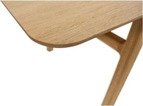 Rozkładany stół z dodatkowym blatem w dekorze dębu 90x180 cm Curved – Woodman