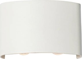 Lampa ścienna zewnętrzna biała w komplecie z LED 4-światłowa IP54 - Silly
