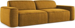 4-osobowa kanapa modułowa - z tkaniny strukturalnej - musztardowy - OMAO