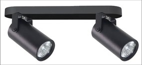 Czarna lampa sufitowa dwupunktowa loft na listwie - Z071-Egip