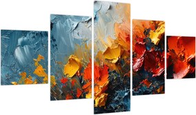 Obraz - Abstrakcyjny obraz kwiatów III. (125x70 cm)