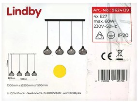 Lindby - Żyrandol na lince FRANCES 4xE27/60W/230V