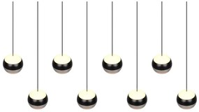 Czarna/w kolorze srebra lampa wisząca LED Orbit – Trio Select